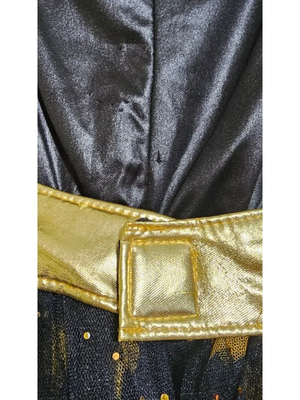 Batgirl Tutu Costume Girl 4-6 Batwoman DC Comic Batman Dress Cape Mask Belt Gold